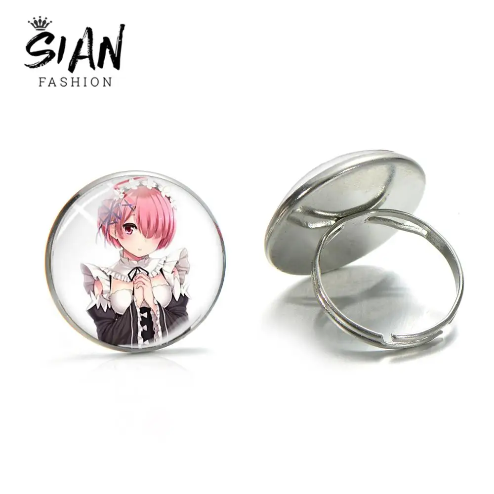 SIAN Japan аниме косплей кольцо Rezero ремень Emilia Rem Ram Мультфильм Красота Девушка стекло
