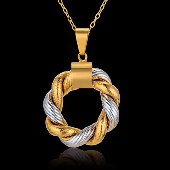 Fashion Trendy Round Twisted Necklace Pendant Charm Chain Necklace For Women Two Tone Gold Gifts Jewelry Accessories
Fashion Trendy Round Twisted Necklace Pendant Charm Chain Necklace For Women Two Tone Gold Gifts Jewelry Accessories
