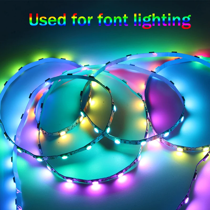 5V s type multi color Luminous word led light strip WS2812B SMD5050 Outdoor and indoor anti-signature mini word advertising lamp
5V s type multi color Luminous word led light strip WS2812B SMD5050 Outdoor and indoor anti-signature mini word advertising lamp