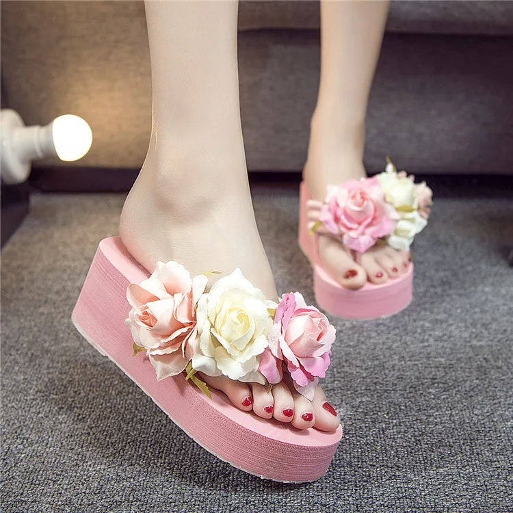 Summer Flip-flops Women's Handmade Flower Sandals Large Size Thick Bottomed Anti-slip Angle Sandals
Summer Flip-flops Women's Handmade Flower Sandals Large Size Thick Bottomed Anti-slip Angle Sandals