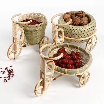 Rattan Storage Tray, Round Basket with Handle, Hand-Woven, bamboo Tray Wicker Basket Bread Fruit Food Breakfast Display
Rattan Storage Tray, Round Basket with Handle, Hand-Woven, bamboo Tray Wicker Basket Bread Fruit Food Breakfast Display