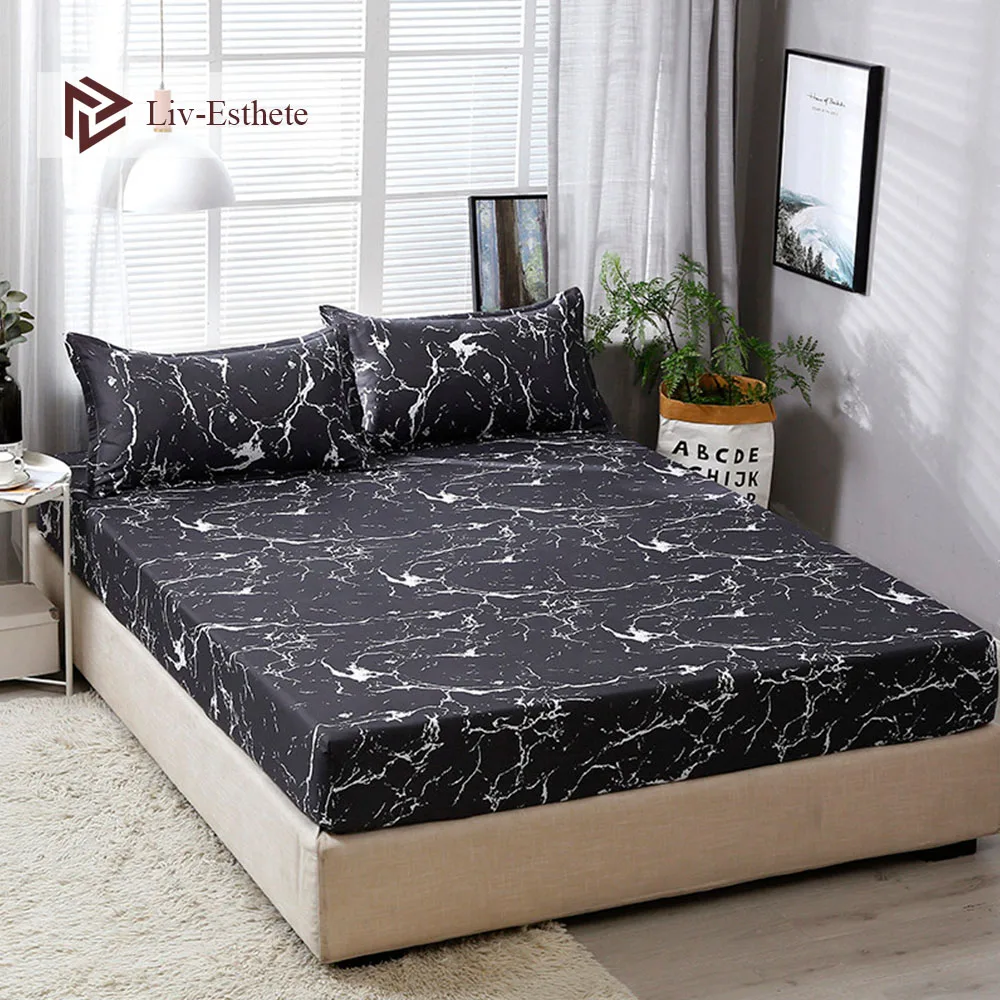 Liv-Esthete Fashion Marble Pattern Polyester Fitted Sheet Pillowcase Soft Mattress Cover Bed Linen Bed Sheet On Elastic Band
Liv-Esthete Fashion Marble Pattern Polyester Fitted Sheet Pillowcase Soft Mattress Cover Bed Linen Bed Sheet On Elastic Band