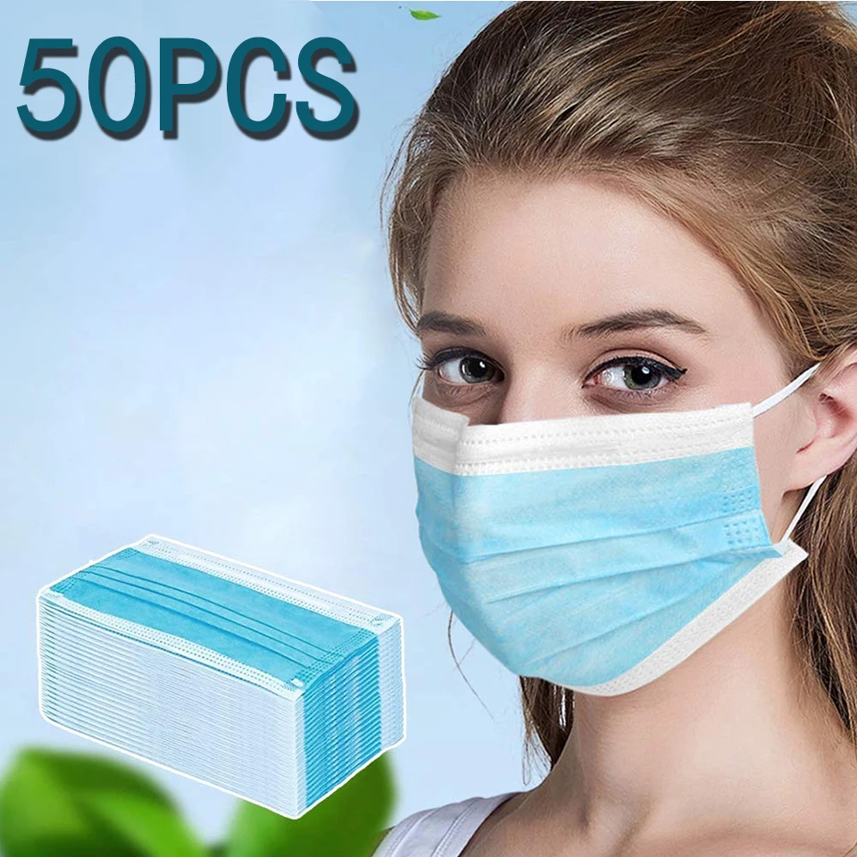 50 pcs/Bag 3 Layer Non-woven Dust Mask Thickened Disposable Face Mouth Mask Features
50 pcs/Bag 3 Layer Non-woven Dust Mask Thickened Disposable Face Mouth Mask Features