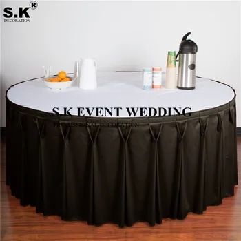 Pleated Round Table Skirt Polyester Table Cloth Skirting For Event Party Banquet Wedding Decoration
Pleated Round Table Skirt Polyester Table Cloth Skirting For Event Party Banquet Wedding Decoration