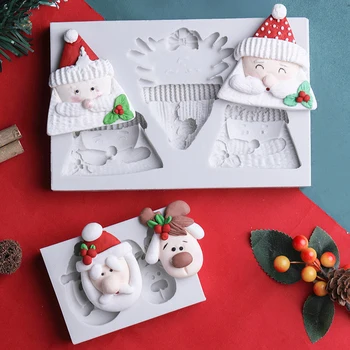 Santa Christmas Tree Elk Mould Silicone Mold Fondant Cake Decorating Tool Gumpaste Sugarcraft Chocolate Forms Bakeware Tools
Santa Christmas Tree Elk Mould Silicone Mold Fondant Cake Decorating Tool Gumpaste Sugarcraft Chocolate Forms Bakeware Tools