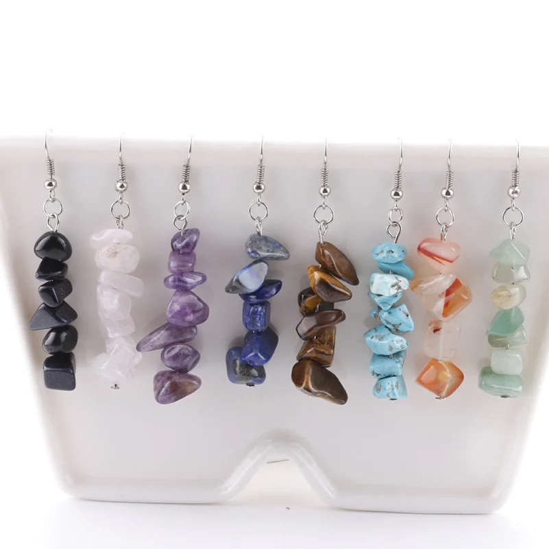 Simple Irregular Stone Earrings DIY Chip Stone Cluster Assorted Color with French Wire Style Design Crystal Earrings
Simple Irregular Stone Earrings DIY Chip Stone Cluster Assorted Color with French Wire Style Design Crystal Earrings