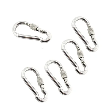 5PCS Multifunctional AISI 304 Stainless Steel Spring Snap Carabiner Quick Link Lock Hook With Screw Nut M5 M6 M7 M8 For Climbing 
5PCS Multifunctional AISI 304 Stainless Steel Spring Snap Carabiner Quick Link Lock Hook With Screw Nut M5 M6 M7 M8 For Climbing