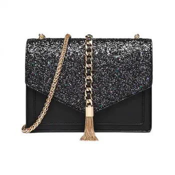 Fashion all-match starry shoulder bags casual chain small square bags female new European and American messenger female bags 
Fashion all-match starry shoulder bags casual chain small square bags female new European and American messenger female bags
