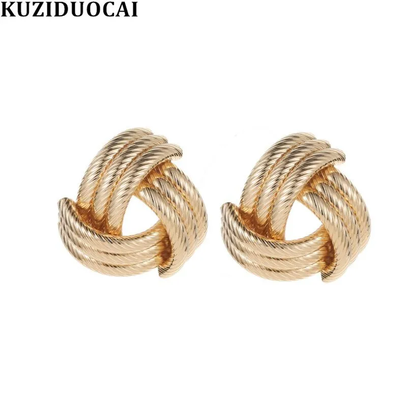 Kuziduocai 2019 New Fashion Fine Jewelry Punk Concise Metal Cross Triangle Twist Curve Circle Stud Earrings For Women Gift
Kuziduocai 2019 New Fashion Fine Jewelry Punk Concise Metal Cross Triangle Twist Curve Circle Stud Earrings For Women Gift