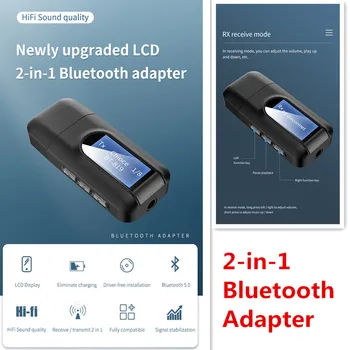 Bluetooth 5.0 Audio Receiver Transmitter with 3.5mm LCD Screen 3.5 AUX Stereo Bluetooth Adapter for Car PC TV Headset
Bluetooth 5.0 Audio Receiver Transmitter with 3.5mm LCD Screen 3.5 AUX Stereo Bluetooth Adapter for Car PC TV Headset