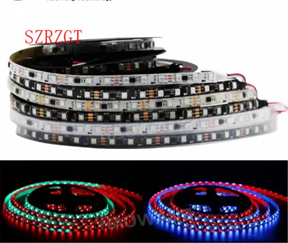 DC12V WS2811 5050 SMD RGB Strip Addressable 30/60leds/m Led Pixels External 1 ic control 3 Leds 5m/roll waterproof IP67/IP30 | Лампы и