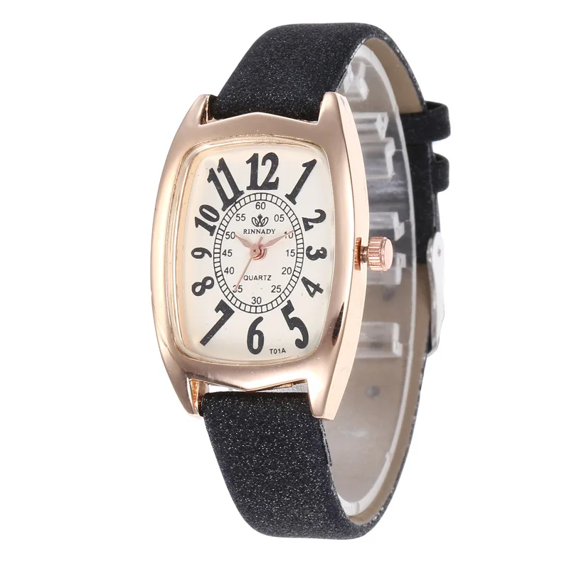 Summer New Style Dull Polish Leather Strap Women's with Numbers Quartz Watch Students Popular Rectangular Watch
Summer New Style Dull Polish Leather Strap Women's with Numbers Quartz Watch Students Popular Rectangular Watch