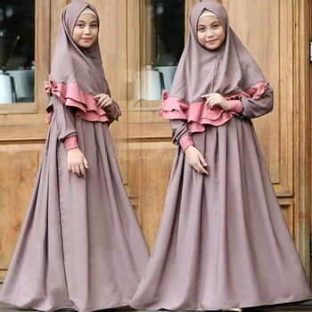 Kid's Muslim Clothing for Girls Arabic Turkish Abaya Dress+Hijab Middle East Islamic Ramadan Robe Prayer Solid Kaftan Party Wear
Kid's Muslim Clothing for Girls Arabic Turkish Abaya Dress+Hijab Middle East Islamic Ramadan Robe Prayer Solid Kaftan Party Wear
