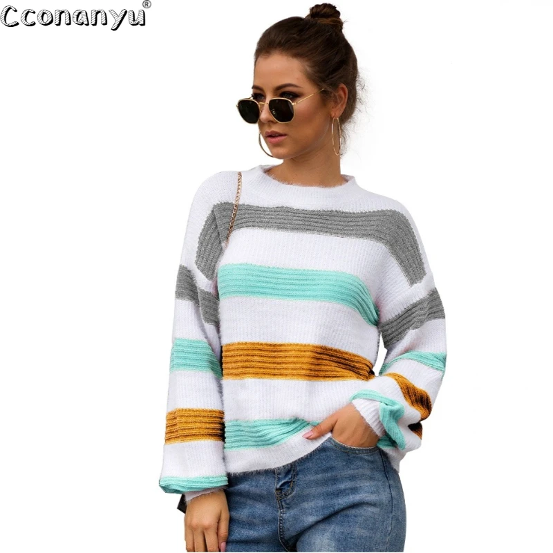 2019 Knitting Pullover Women Winter Sweater O Neck Striped Fall Striped Loose Sweater Knitted Long Sleeve Sweater Autumn Women
2019 Knitting Pullover Women Winter Sweater O Neck Striped Fall Striped Loose Sweater Knitted Long Sleeve Sweater Autumn Women