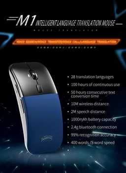 BM01 AI International Voice Mouse Wireless Translation Mice Multiple Languages Translator Voice Type Speech Search Grey
BM01 AI International Voice Mouse Wireless Translation Mice Multiple Languages Translator Voice Type Speech Search Grey