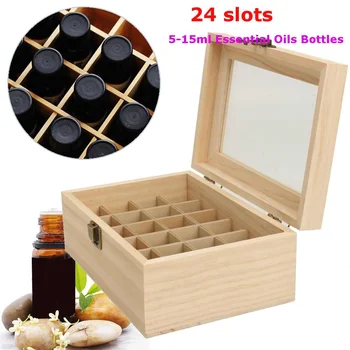 Essential Oils Box 24 Slots Clear Window Aromatherapy Storage Organizer 5ml-15ml Bottles Solid Pine Wood Case Holder Container
Essential Oils Box 24 Slots Clear Window Aromatherapy Storage Organizer 5ml-15ml Bottles Solid Pine Wood Case Holder Container