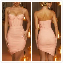Evening Dresses Pink Ruched Mesh 2Layer Fabric Mini Dress High Quality Elegant Backless Corset Vestidos Mujer Party Sexy Bodycon
Evening Dresses Pink Ruched Mesh 2Layer Fabric Mini Dress High Quality Elegant Backless Corset Vestidos Mujer Party Sexy Bodycon