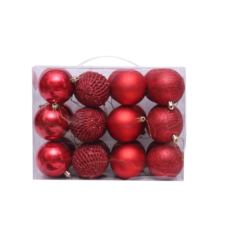 7cm/24pcs christmas painted ball christmas ball gift box