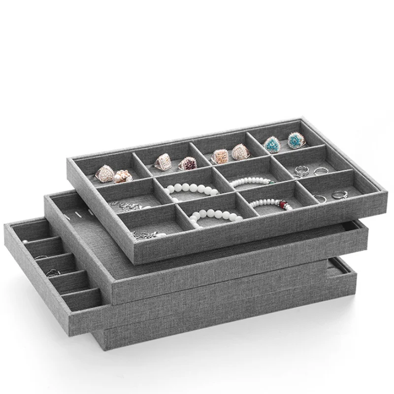 Top Sale High Gray Fabric Ring Bracelet Necklace Watch Pendant Stud Earring Hand Catenary Jewelry Tray Plate Holder Display
Top Sale High Gray Fabric Ring Bracelet Necklace Watch Pendant Stud Earring Hand Catenary Jewelry Tray Plate Holder Display