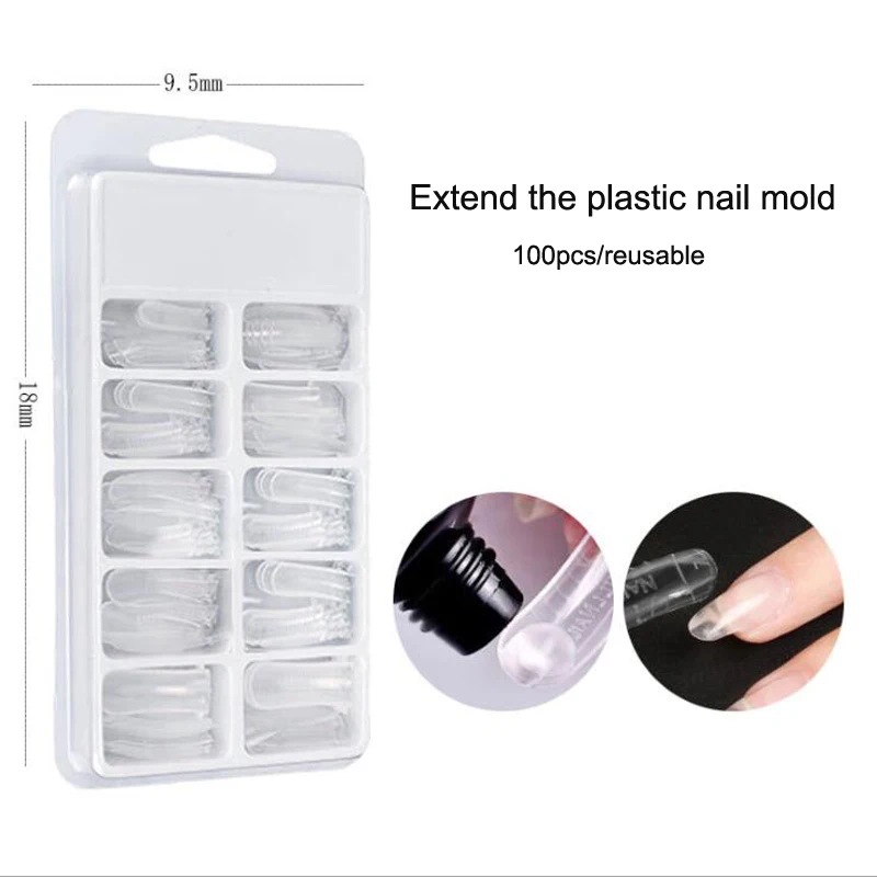100PCS Nail Extension Glue Model Nail Piece Manicure Tools Nails Extension Tool Crystal Nail Model For a Manicure Nails Design
100PCS Nail Extension Glue Model Nail Piece Manicure Tools Nails Extension Tool Crystal Nail Model For a Manicure Nails Design