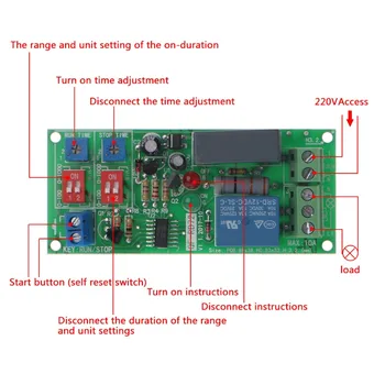 

Dual Time Adjustable Cycle Delay Timing Relay Repeat ON OFF Switch Infinite Loop Timer Module AC 100V 110V 120V 220V 230V 240V