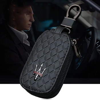 1X Universal Leather Car Key Case For Maserati Quattroporte Ghibli Levante GT Car Logo Business Key Holder Car Key Bag Keychain
1X Universal Leather Car Key Case For Maserati Quattroporte Ghibli Levante GT Car Logo Business Key Holder Car Key Bag Keychain
