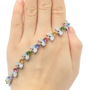 11x11mm Multi Color Tourmaline Citrine Peridot Violet Tanzanite CZ Silver Bracelet 8.0-9.0in
11x11mm Multi Color Tourmaline Citrine Peridot Violet Tanzanite CZ Silver Bracelet 8.0-9.0in