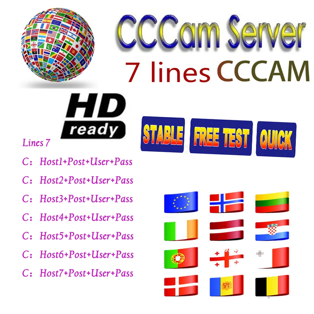 CCCAM ESPA A Cline for 1/2 year Europe 8 lines Ccams Stable Server Oscam HD Spain Portugal Germany Poland for Receptor Satellite
CCCAM ESPA A Cline for 1/2 year Europe 8 lines Ccams Stable Server Oscam HD Spain Portugal Germany Poland for Receptor Satellite