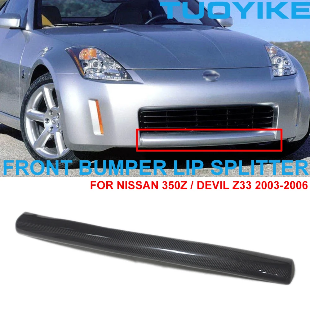 Car Styling Real Dry Carbon Fiber Front Lip Bumper Splitter Spoiler Trim Cover Adds Sticker For Nissan 350Z Devil Z33 2003-2006
Car Styling Real Dry Carbon Fiber Front Lip Bumper Splitter Spoiler Trim Cover Adds Sticker For Nissan 350Z Devil Z33 2003-2006