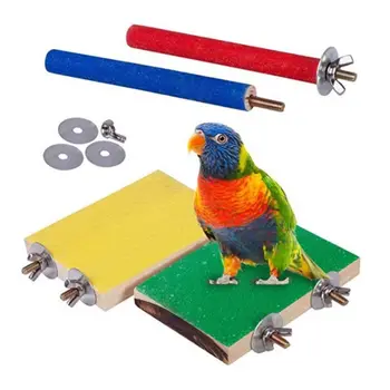 4Pcs Pet Bird Perch Stand Toys Wooden Parrot Platform Claw Grinding Bar Stick 
4Pcs Pet Bird Perch Stand Toys Wooden Parrot Platform Claw Grinding Bar Stick