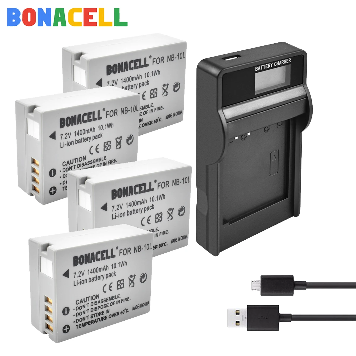 Bonacell 7 2 V 1.4Ah NB-10L литий-ионные аккумуляторы для Canon G1X G15 G16 SX40HS SX50HS SX60HS SX40 SX50 SX60 HS