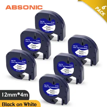 Absonic 6PK 91200 Paper Label Tapes 91330 Compatible Dymo LT Label Maker 91220 Black on White 12mm for Dymo Letratag Tape LT-100
Absonic 6PK 91200 Paper Label Tapes 91330 Compatible Dymo LT Label Maker 91220 Black on White 12mm for Dymo Letratag Tape LT-100