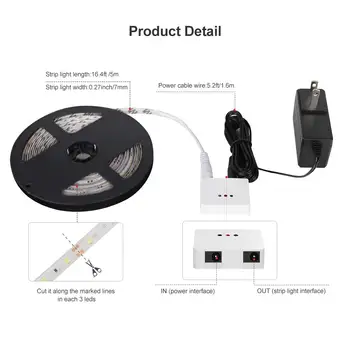LED Strip Light 5M Dimmable Smart Hand-Sweep Sensor Tape Light Waterproof 12V LED Strip Closet Kitchen Night Lamp
LED Strip Light 5M Dimmable Smart Hand-Sweep Sensor Tape Light Waterproof 12V LED Strip Closet Kitchen Night Lamp