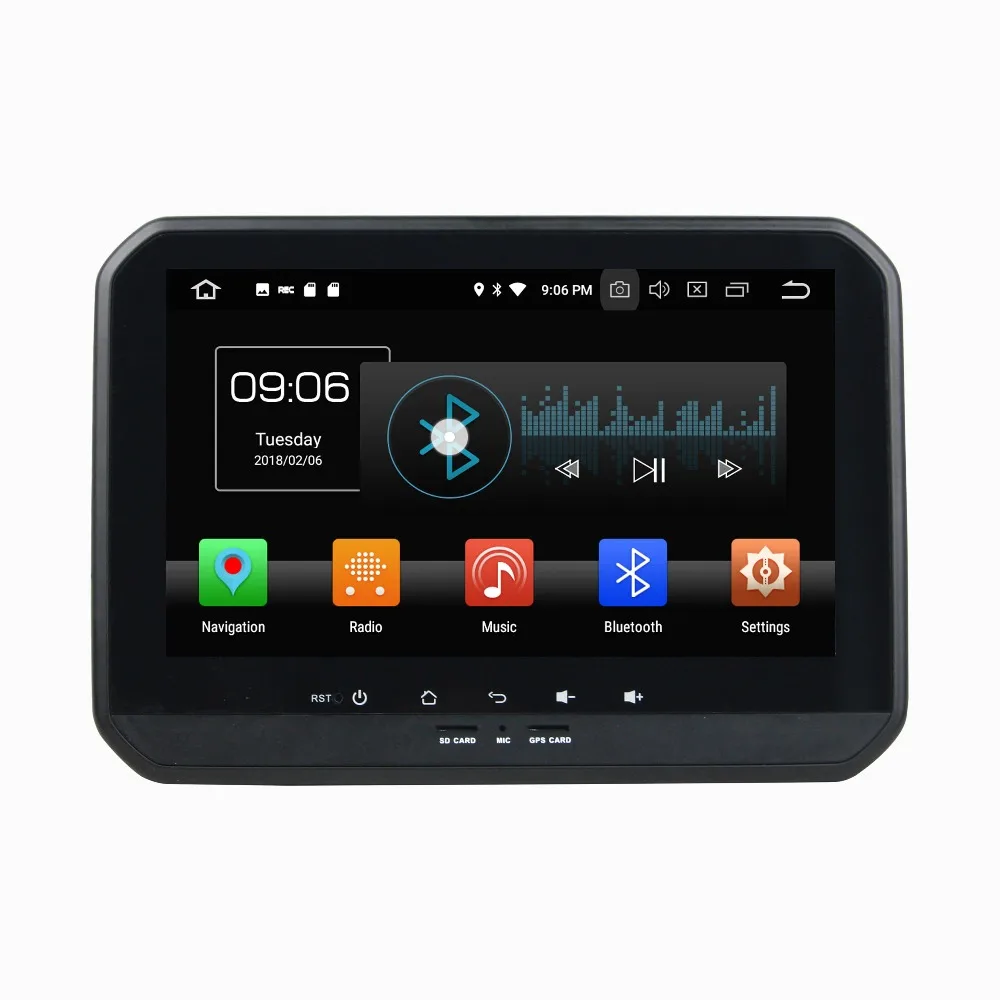 Фото 9-дюймовый автомобильный DVD-плеер с восьмиядерным процессором Android 9 0 GPS для suzuki IGNIS