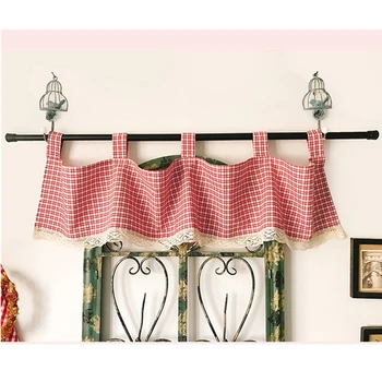 1Pc Home Decoration Short curtain Cabinet curtain Cotton polyester blending Coffee curtain Red lattice Door curtain Through rod
1Pc Home Decoration Short curtain Cabinet curtain Cotton polyester blending Coffee curtain Red lattice Door curtain Through rod