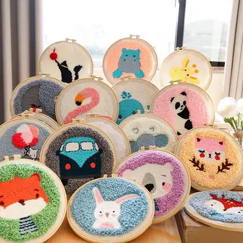 Easy Punch Needle Embroidery Kit with Hoop for Beginner Cartoon Embroidery Needlework Wool Work Handmade Sewing Kits Craft Gift
Easy Punch Needle Embroidery Kit with Hoop for Beginner Cartoon Embroidery Needlework Wool Work Handmade Sewing Kits Craft Gift