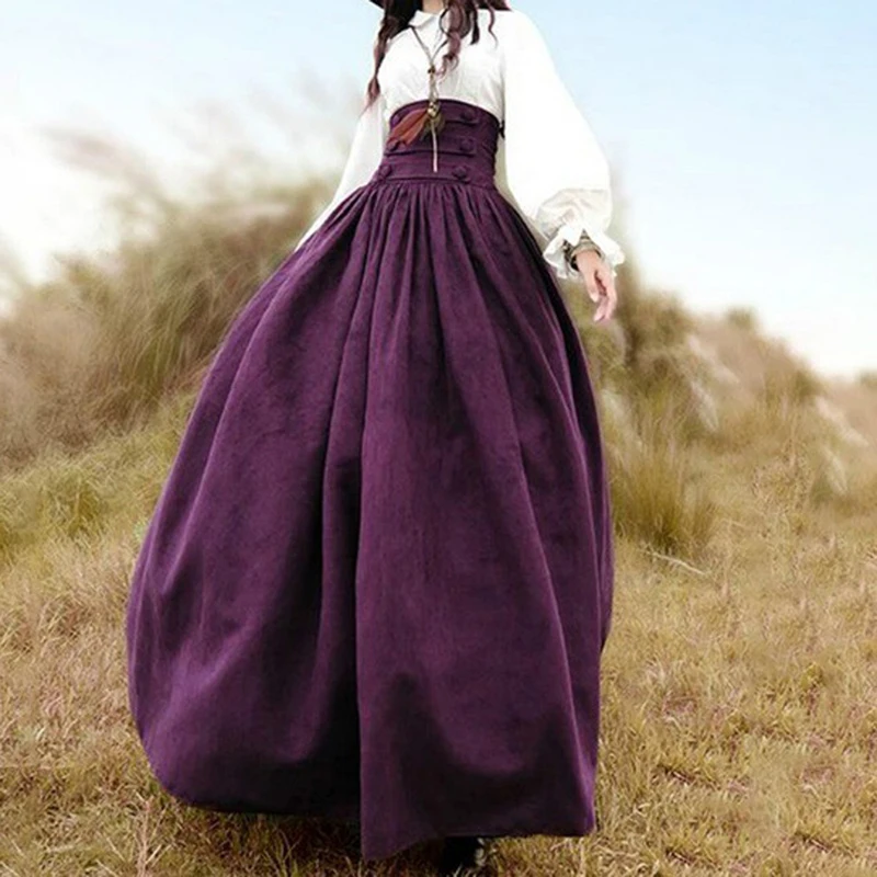 LOOZYKIT Women's Medieval Renaissance Costume Retro Dresses Costume Over Dress Gothic Steampunk High Waist Walking Skirt
LOOZYKIT Women's Medieval Renaissance Costume Retro Dresses Costume Over Dress Gothic Steampunk High Waist Walking Skirt