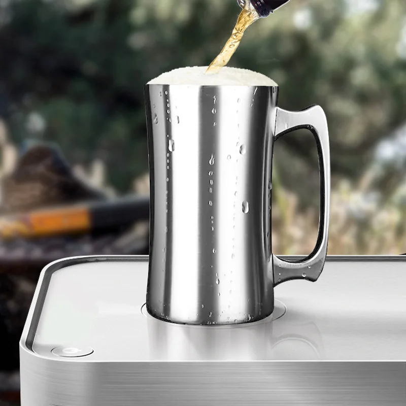 560ml/20oz Stainless Steel Beer Mug with Handle Double Wall Vacuum Insulated Big Capacity Beer Cup for Bar Cocktail Cold Cup Tea
560ml/20oz Stainless Steel Beer Mug with Handle Double Wall Vacuum Insulated Big Capacity Beer Cup for Bar Cocktail Cold Cup Tea
