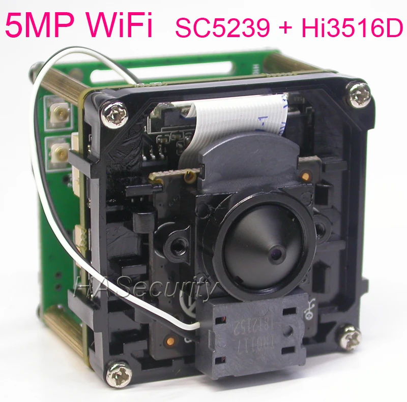 WiFi 5.0MP special 3.7mm Lens H.265 / H.264 1/1.2.7" SmartSens SC5239 + Hi3516D V100 IP CCTV camera PCB board module +IRC filte
WiFi 5.0MP special 3.7mm Lens H.265 / H.264 1/1.2.7" SmartSens SC5239 + Hi3516D V100 IP CCTV camera PCB board module +IRC filte