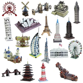 Architecture Colorful 3D Metal Puzzles Building Eiffel Tower Jigsaw Construction World Famous Buildings Figures Toys Home Decor
Architecture Colorful 3D Metal Puzzles Building Eiffel Tower Jigsaw Construction World Famous Buildings Figures Toys Home Decor