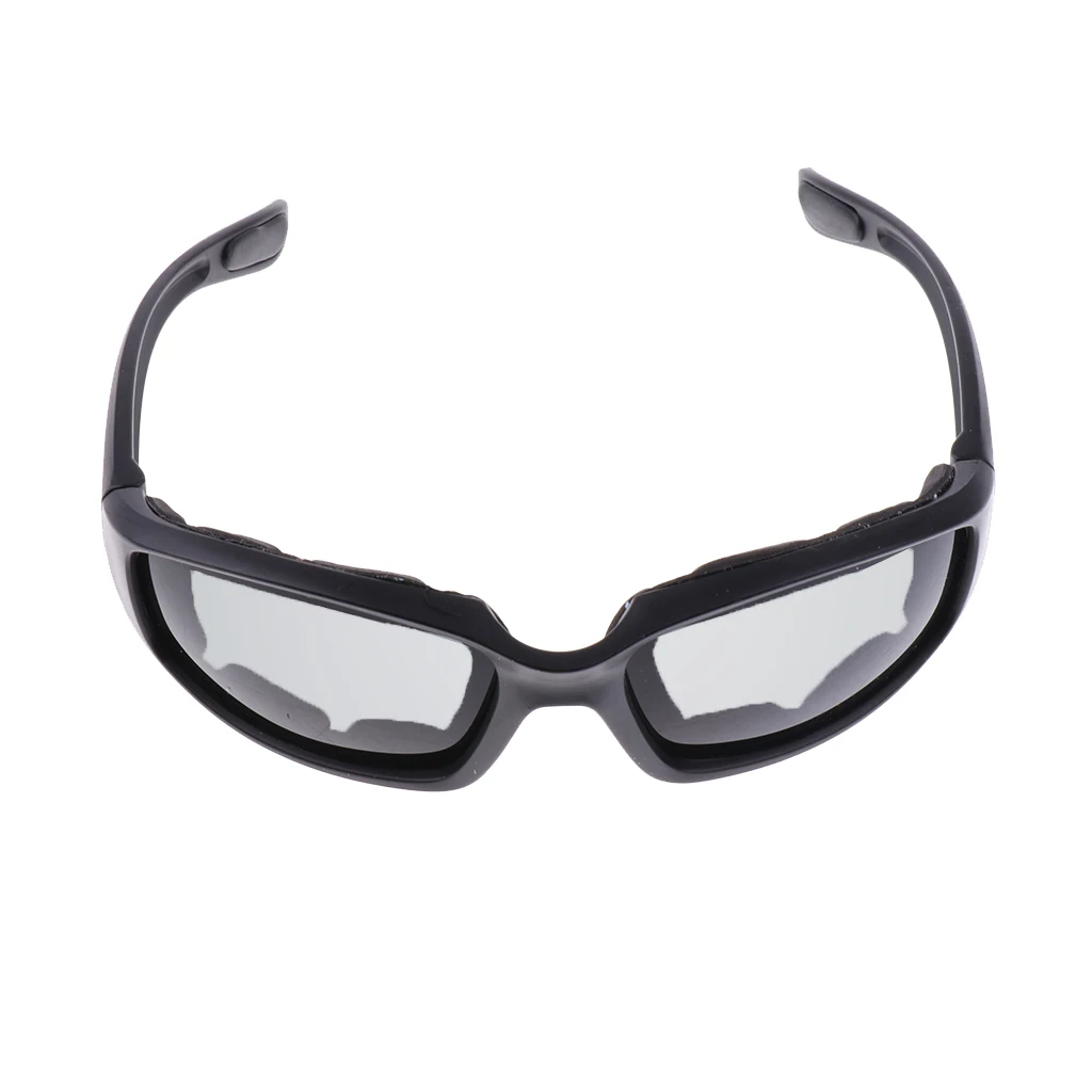 Motorcycle Windproof Dustproof Riding Glasses Padded Comfortable Gray/Clear Motorcycle Windproof Dustproof Riding Glasses Padded Comfortable Gray/Clear