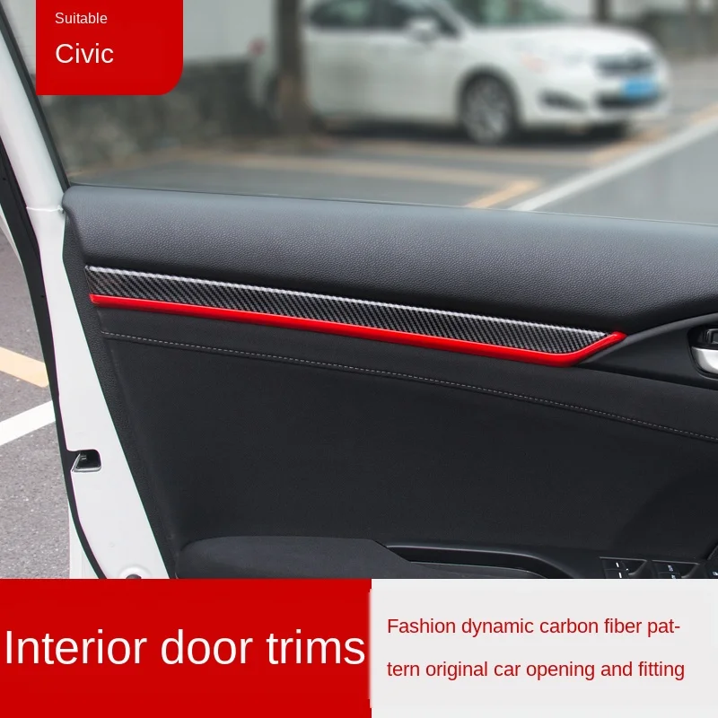 

Applicable to 10 Th Generation Civic Car Interior Decoration Door Panel Decorative Strip Decorative Stickers Three Hatchback Car