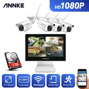 ANNKE 4CH FHD 1080P Wireless NVR Video Security System with 10.1" LCD Monitor Real 4pcs 1080P Wifi IP Camera No Wiring Needed
ANNKE 4CH FHD 1080P Wireless NVR Video Security System with 10.1" LCD Monitor Real 4pcs 1080P Wifi IP Camera No Wiring Needed