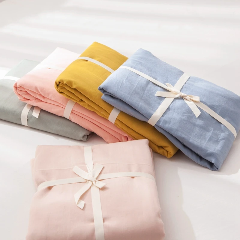 Modern Simple Bed Sheet High Quality Solid Color Soft Comfort Breathable Flat Sheet Cover Skin-friendly Washed Cotton Bed Sheet
Modern Simple Bed Sheet High Quality Solid Color Soft Comfort Breathable Flat Sheet Cover Skin-friendly Washed Cotton Bed Sheet