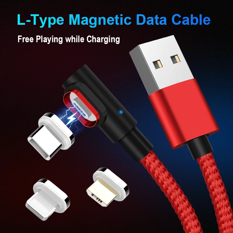 L Type 3A Magnetic Micro USB Cable Type C Fast Charging Data Wire For iPhone XS MAX XR SAMSUNG S10 Plus S9+ S8 Note 9 For XIAOMI
L Type 3A Magnetic Micro USB Cable Type C Fast Charging Data Wire For iPhone XS MAX XR SAMSUNG S10 Plus S9+ S8 Note 9 For XIAOMI