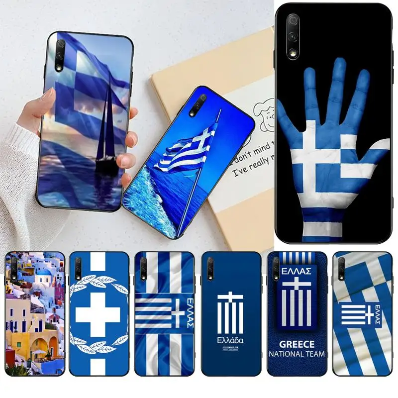 Чехол PENGHUWAN с греческими национальными флагами черный мягкий чехол для телефона