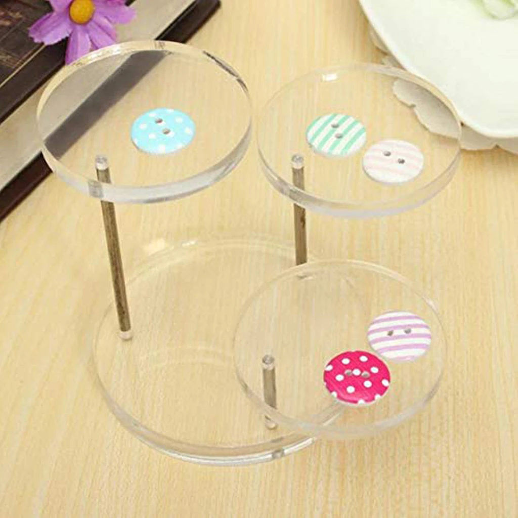 3 Tiers Jewelry Display Rack Bracelet Ring Stand Organizer Acrylic Holder Decoration for Home Counter