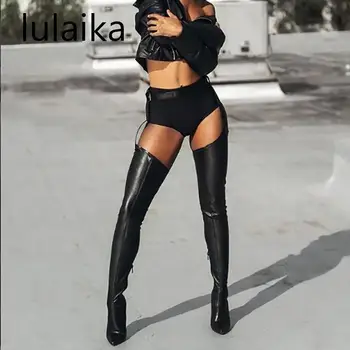 2020 High Quality PU Leather Over Knee Boots Rihanna Style Thigh High Booties Sexy Pointed Toe Buckle Strap Zip Woman Shoes 8 Cm
2020 High Quality PU Leather Over Knee Boots Rihanna Style Thigh High Booties Sexy Pointed Toe Buckle Strap Zip Woman Shoes 8 Cm