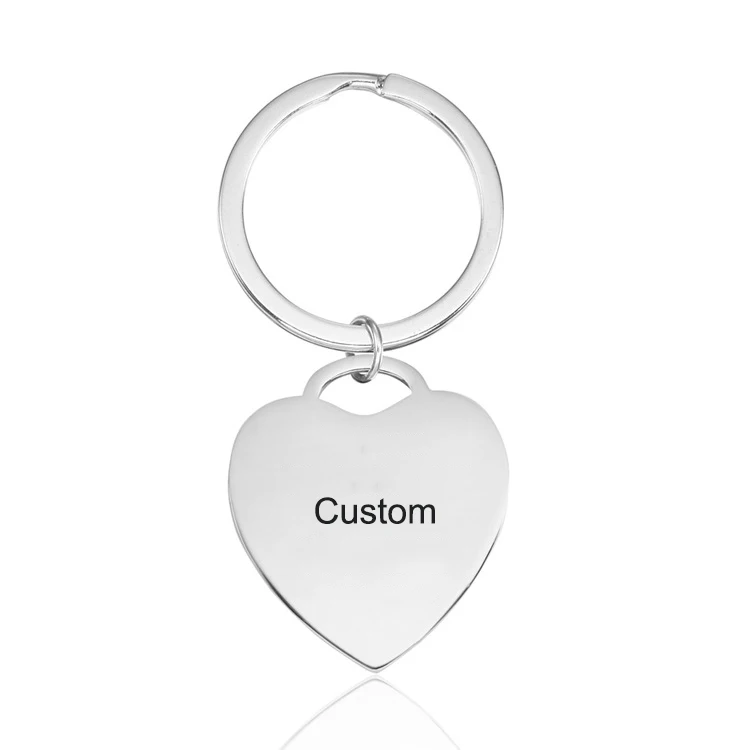 Silver Color Heart Keychain Engraved Letters Names Customized Key Chains for Couples Friends Family Gifts
Silver Color Heart Keychain Engraved Letters Names Customized Key Chains for Couples Friends Family Gifts