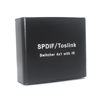 4x1 Toslink Switch Digital Optical SPDIF Audio Switcher Box with IR Remote Control B88
4x1 Toslink Switch Digital Optical SPDIF Audio Switcher Box with IR Remote Control B88